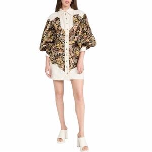 NEW ALEMAIS Isabella Panel Mini Dress Size 4